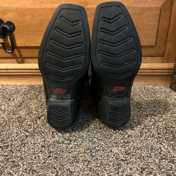 Justin Black and Purple Western Boots - Picture 5 of 7